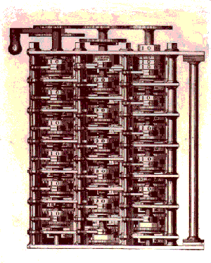 Babbage's drawing of the Analytical Engine